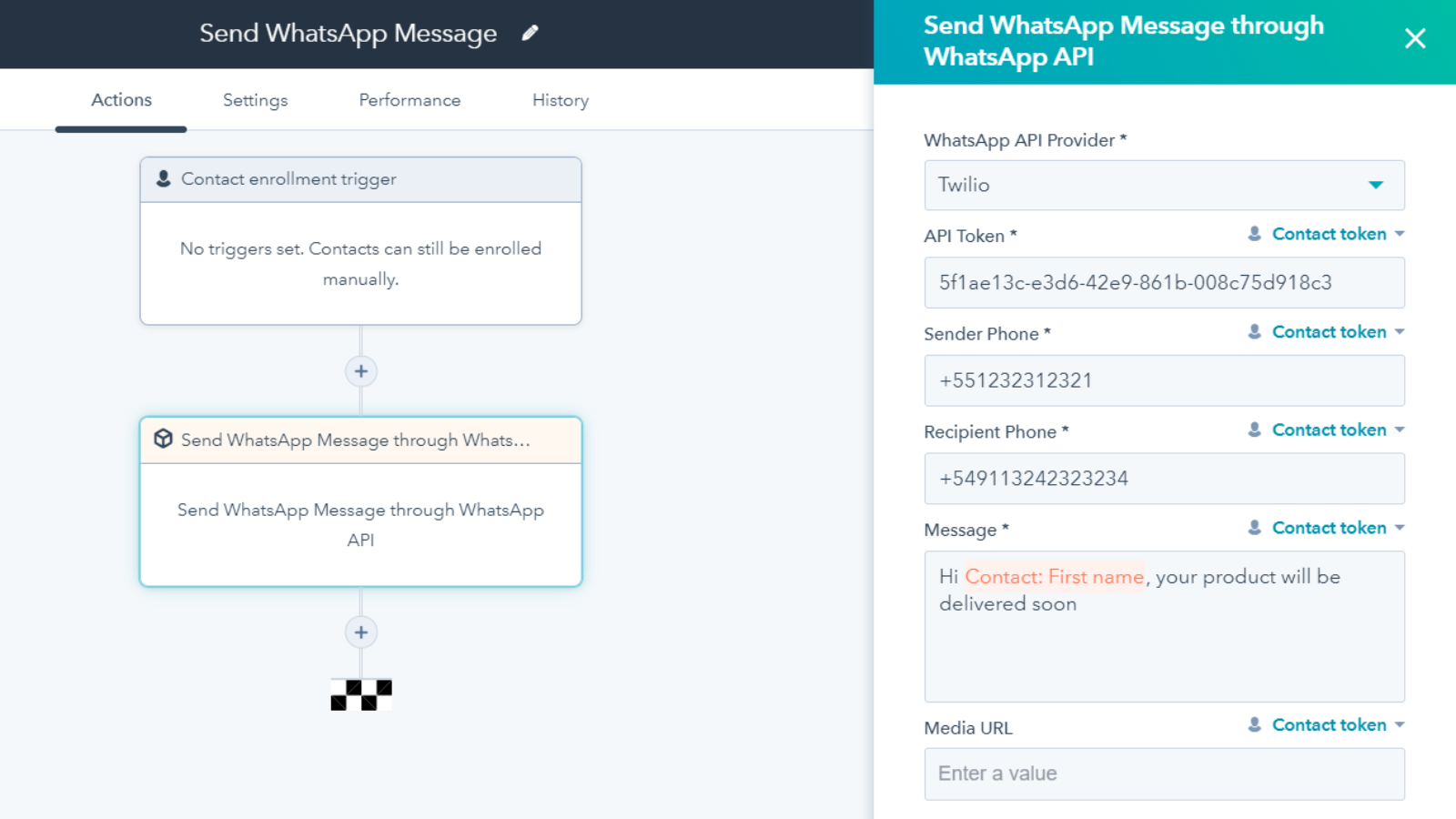 Hubspot интеграция с whatsapp